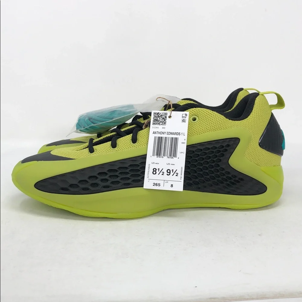Adidas AE 1 Low Anthony Edwards Preloved Lime JS1778 Men’s Basketball -Size 8.5